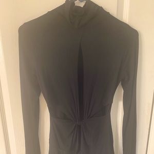 Bebe backless dress black turtle neck